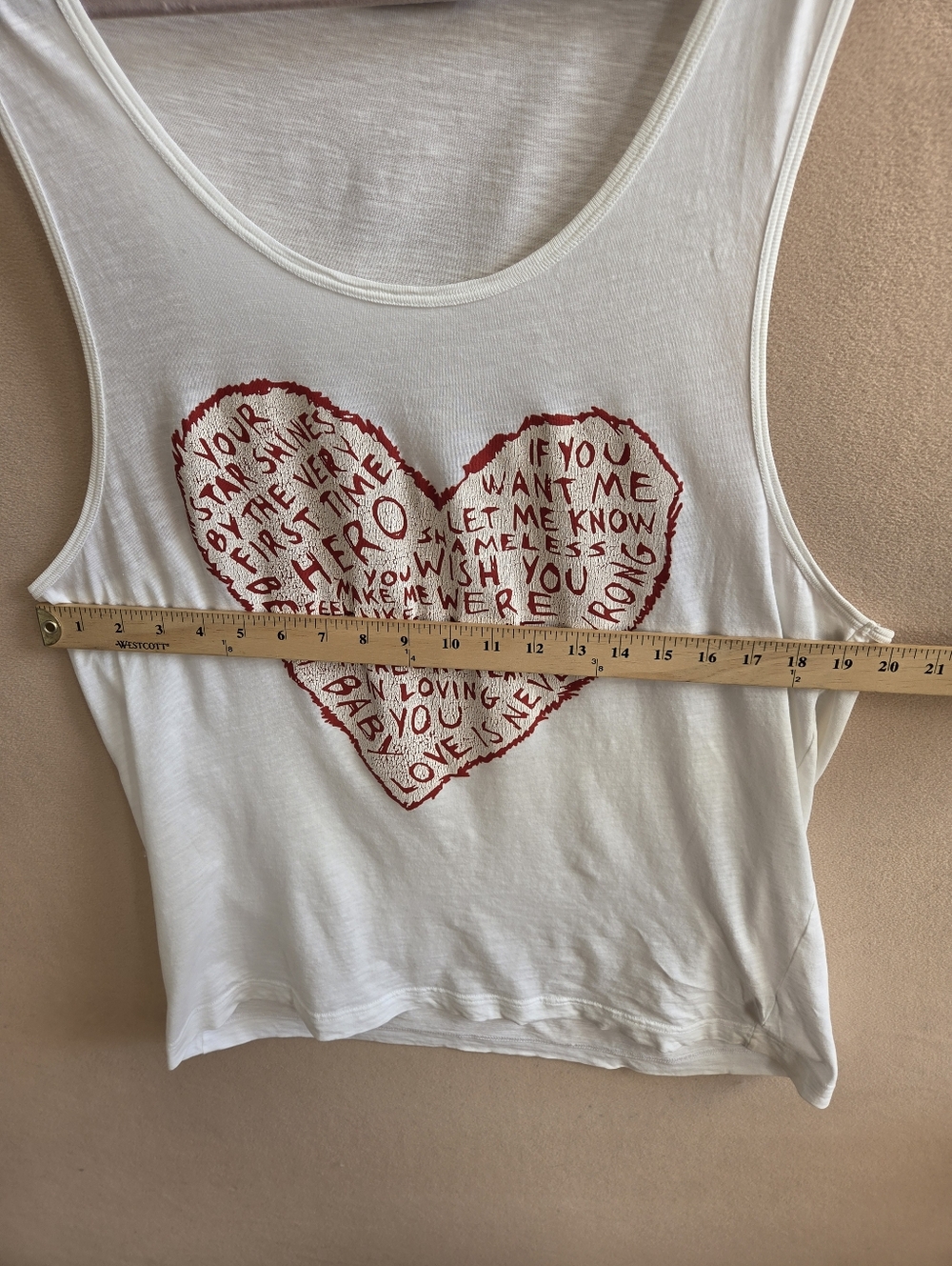 Dolce & Gabbana D&G Heart Graphic Tank Top White Italy Y2K Womens M L 52IT - Picture 9 of 10